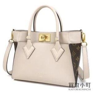 Louis Vuitton On My Side Greige Gray Monogram Shoulder Tote Handbag LV BAG